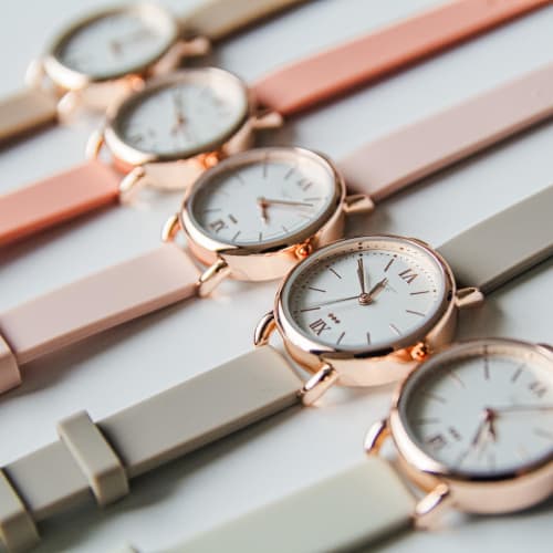 Fieldwork Women's Analog Watch with Silicone Band, Nickel-Free, White, NF Mervy YM090-1