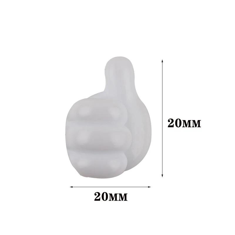 4Pcs Car Hand-shaped Hook Self-Adhesive Creative Silicone Thumb Strong Stickiness Without Leaving Mark Auto Accessories Interior