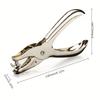 6mm Hole Puncher Portable Single Hole Punch Paper Material Scrapbooking Handheld Metal Craft Office Binding Supplies