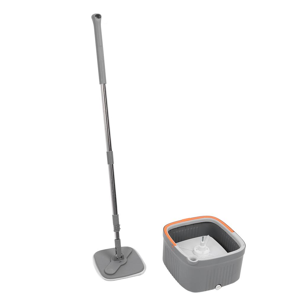 Mop Bucket Set with 2 Pieces Cloth 360 Degree Rotating Microfiber Mop Tool Dry and Wet Floor Mopping