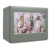 Photo Storage Box PVC Portable Photo Display Organizer Container with Magnetic Closure for 3 Inch