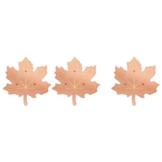0.9999 Pure Copper Bird Bath Disk 0.6mm Thick Water Cleaner with Triple-Point Support All-Season Maple Leaf Shaped Bird Bath Purification