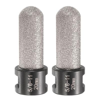 Uxcell Diamond Finger Bits, Set of 2, 20mm Diameter Dry Core 5/8"-11 Thread Diamond Chamfer Bits for Enlarging, Shaping, and Milling Existing Holes In