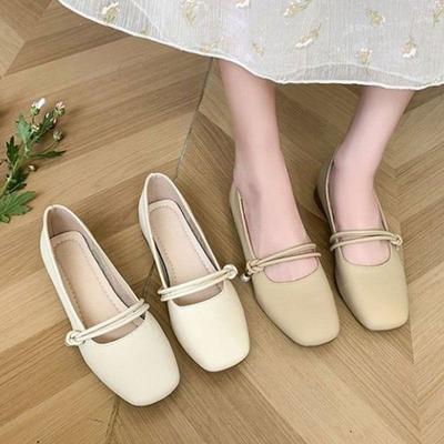Mary Jane Fairy with Skirt Small Leather Single Shoes Female New Spring and Autumn Evening Breeze Gentle Flat Grandma Laden Shoes