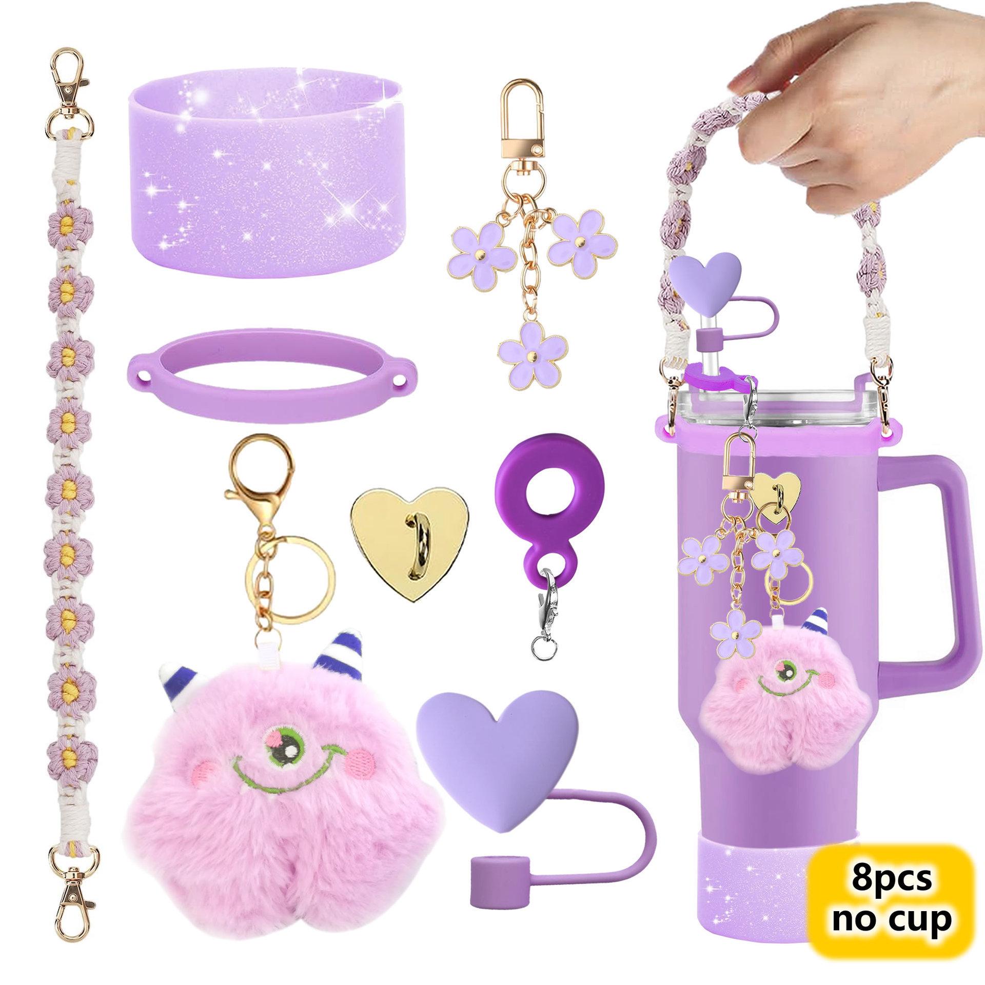 

Stanley Cartoon Elf Pendant with Love Heart Peach Knot Rope and Straw Hat