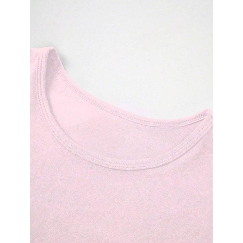 Women's Short Slim Fit Round Neck T-Shirt