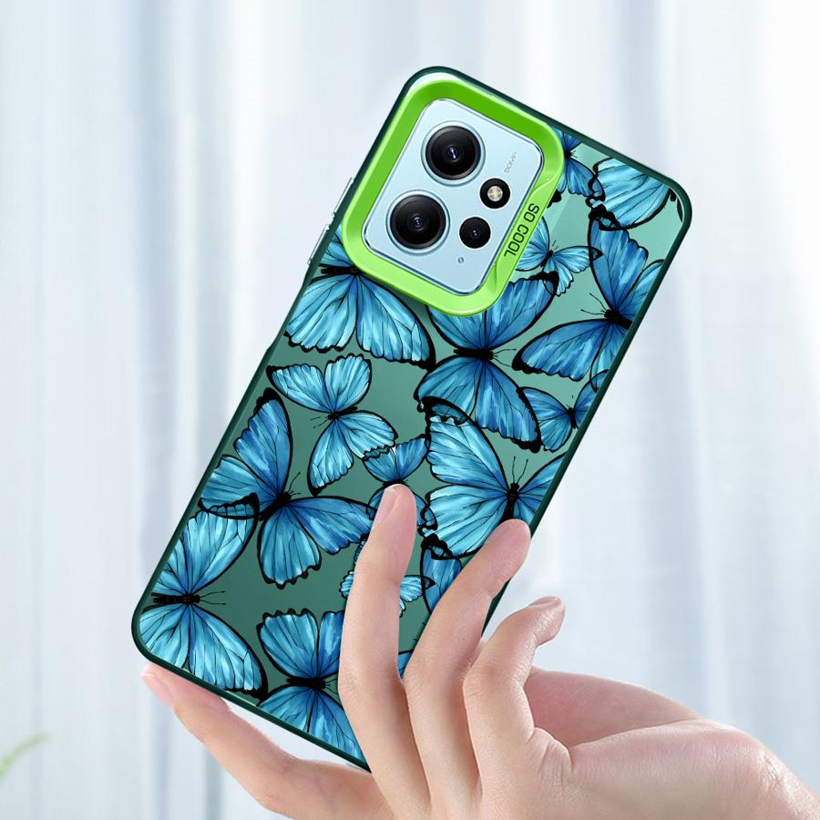 Case for Xiaomi Redmi Note 10Lite 10s 14 13 Pro Plus 12s 9s 11s 13 12 11 Pro Soft Shell Beautiful Blue Butterfly