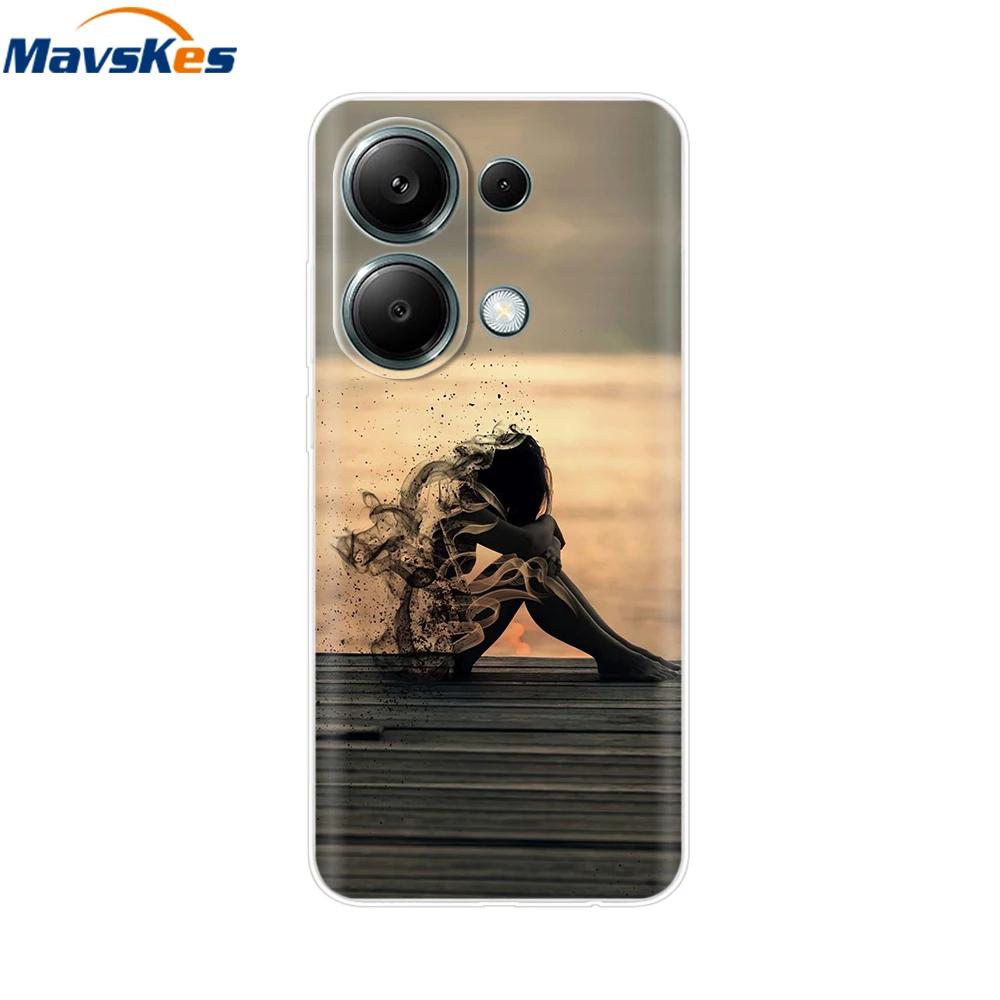 For Xiaomi Redmi Note 13 4G Case Note13 Cover Soft Clear Silicone TPU Back Case Funda For Redmi Note 13 Pro 4G Phone Cases Coque