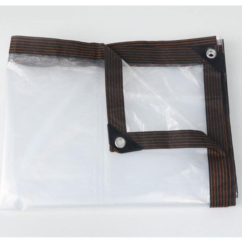 Metal Buckle Reinforcement Transparent Waterproof Cloth Rainproof Sunscreen Tarpaulin Very Suitable for Garden Courtyard Balcony Sunshade and Camping