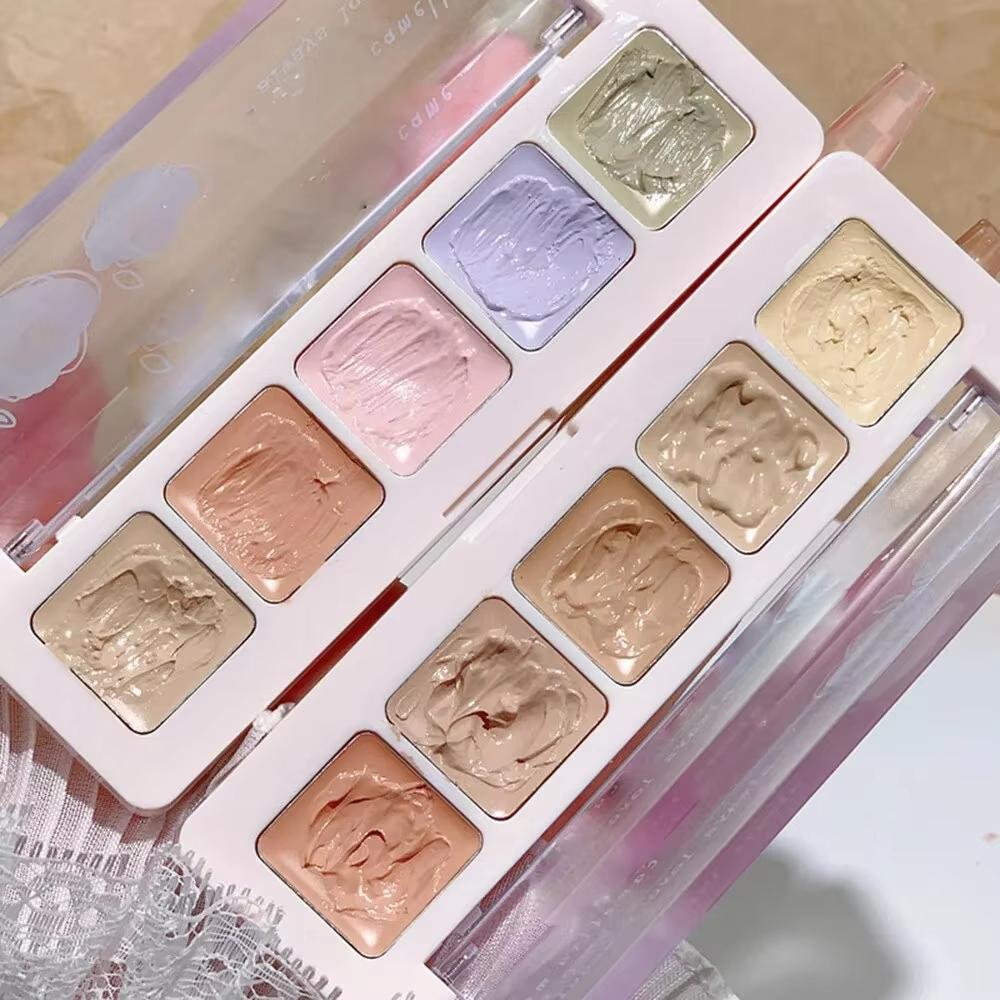 5 Colors Corrector Palette Color Correcting Concealer Palett Face Contouring Highlighter Conceals Dark Circles Blemishes