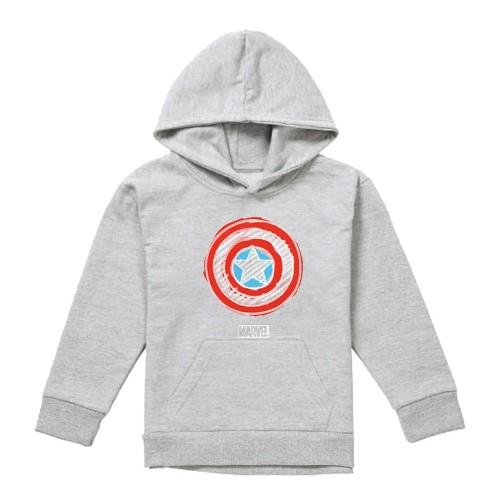Captain America Childrens/Kids Chalk Board Heather Pullover Hoodie