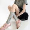 Spring Summer Simple Footstep Leg Warmers Women Personality Solid Color Foot Cover Fashion Versatile Girl Long Socks Leg Warmers