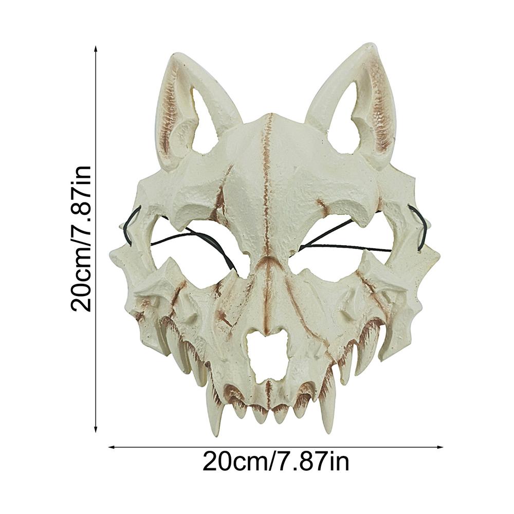 Wolf Skull Head Masque Realistic Spooky Headgear Horror Halloween Cosplay Props For Kids Adults Holiday School Festivals Haunted