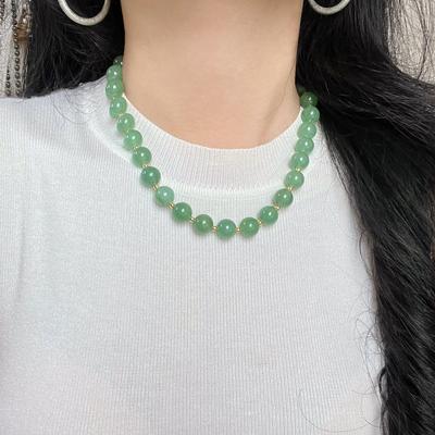 10mm Edler Zauberer von Oz Dongling Jade Design Sinn Halskette Schlüsselbein Kette