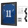 VEVOR Caixa de Exibição com Moldura para Camisa de Jogo, 80 x 60 x 2,5 cm, Caixa Sombra de Madeira para Camisa Esportiva com Painel de PC com Proteção UV 98% e Cabide