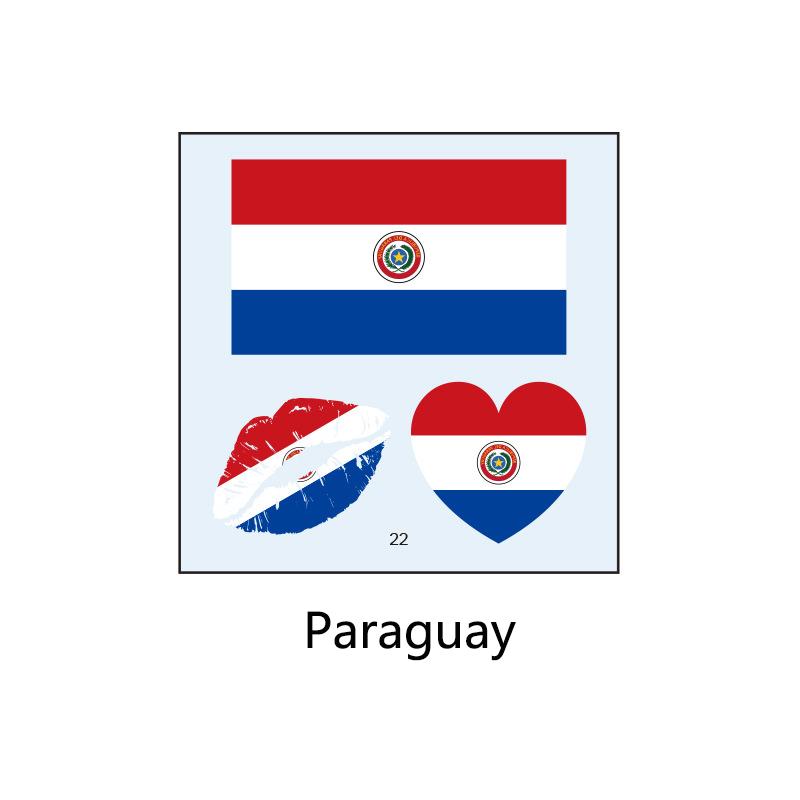 Football Sports Match National Flag Stickers Football Fans Cheer and Assist for Soccer Players,Face Arm Body Temporary Tattoos