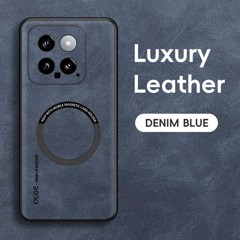 Magnetic Retro Leather Soft Case For Xiaomi 14 Pro Xiaomi14 Pro 5G Wireless Charging Phone Case Cover