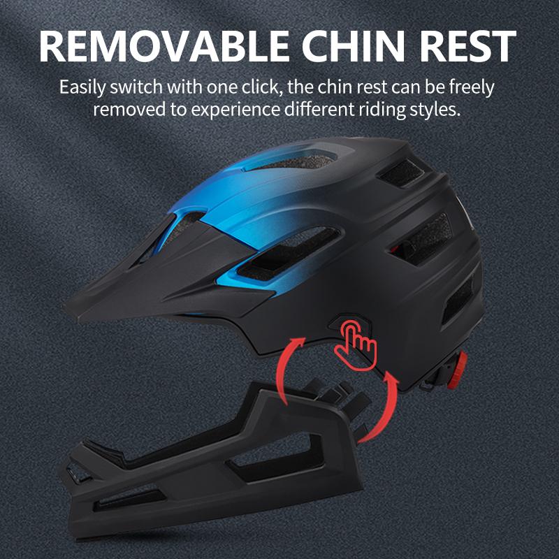Eastinear Adult Mtb Helmet Bicycle Full Face Detachable One-piece Motorcycle Riding Safety Helmet Head Protection Outdoor