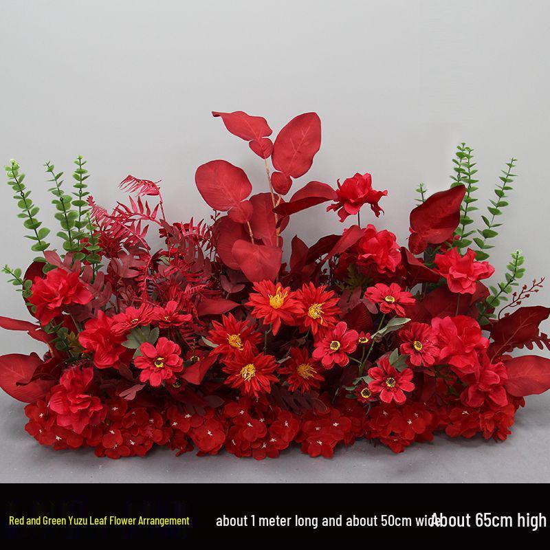 Artificial Wedding Aisle Flower Row: Table & Stage Decoration Simulation Flowers