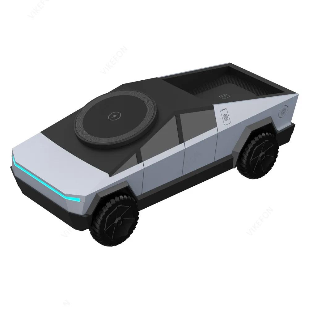 

Автомобильный магнитный держатель для телефона на приборную панель, подставка, беспроводная зарядка для iPhone 16~12, Samsung Galaxy, iWatch, Galaxy Watch, Buds, AirPods Pro серебряный