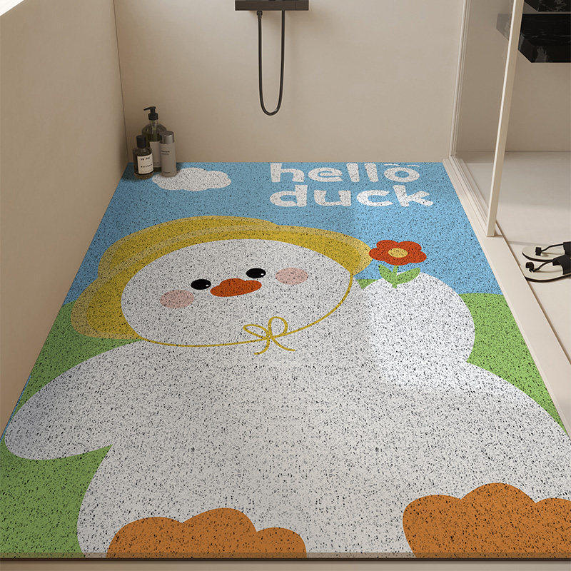 Bathroom Floor Mat Cartoon Wind Silk Ring Non-Slip Mat Shower For The Elderly And Children Bath Floor Mat Anti-Drop Mat Can Be