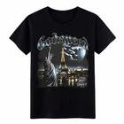 Godspeed Statue of Liberty Eiffel Tower T-Shirt, Dark Gothic Streetwear Tee S