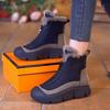 Snow boots women's autumn and winter velvet warm large cotton shoes waterproof and non-slip thick-soled high-top Martin boots
