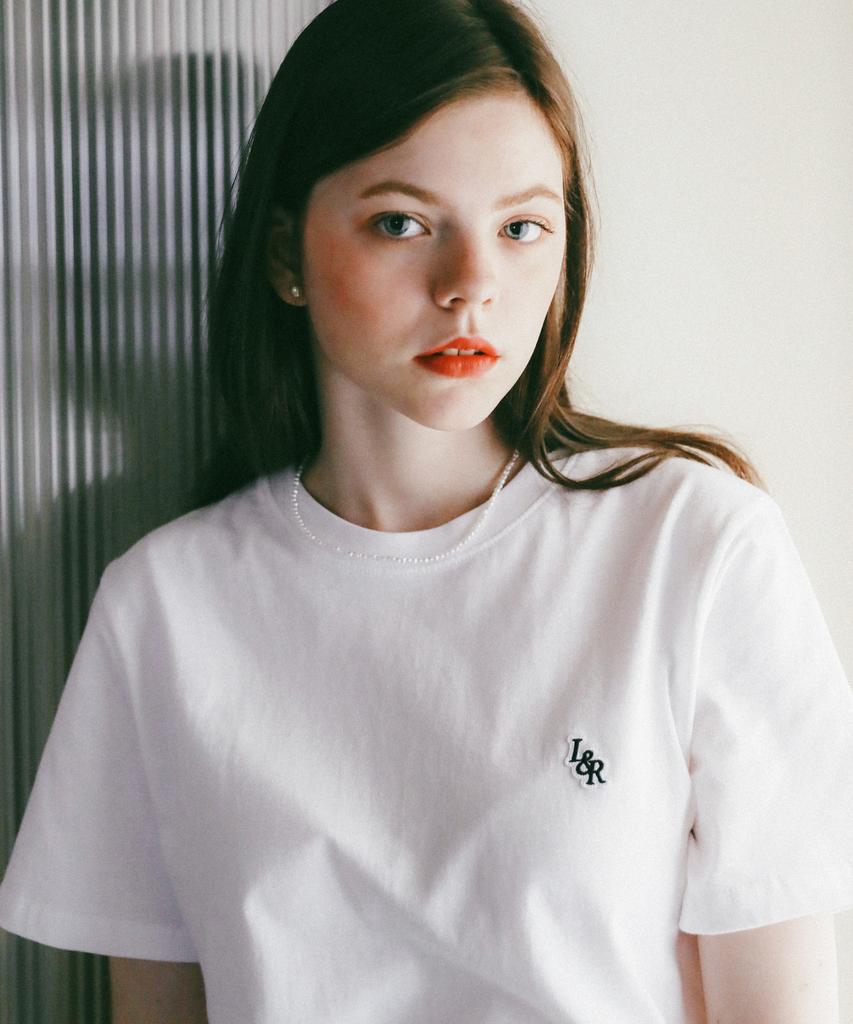 LOSSYROW L&R Patch Point Short-Sleeved T-Shirt White