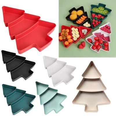 Christmas Tree Fruit Plate Platter Dish Plate Marry Christmas Party Decorations for Home 2025 Navidad Noel Natal Xmas Gift