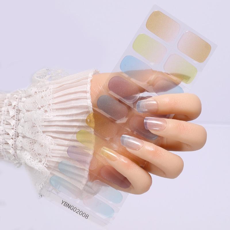 Semi-curing Light Therapy Nail Stickers Gel Nail Stickers Semi-curing Light Lamp Nail Stickers Harden, Last Long and Are Waterproof