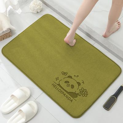 Floor Mat Bathroom Absorbent Panda Print Toilet Mat Household Toilet Non-slip Mat Entry Carpet Floor Mat