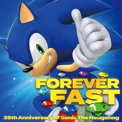 Bonus Sticker Forever Fast 35th Anniversary Sonic Hedgehog 2CDs Japan