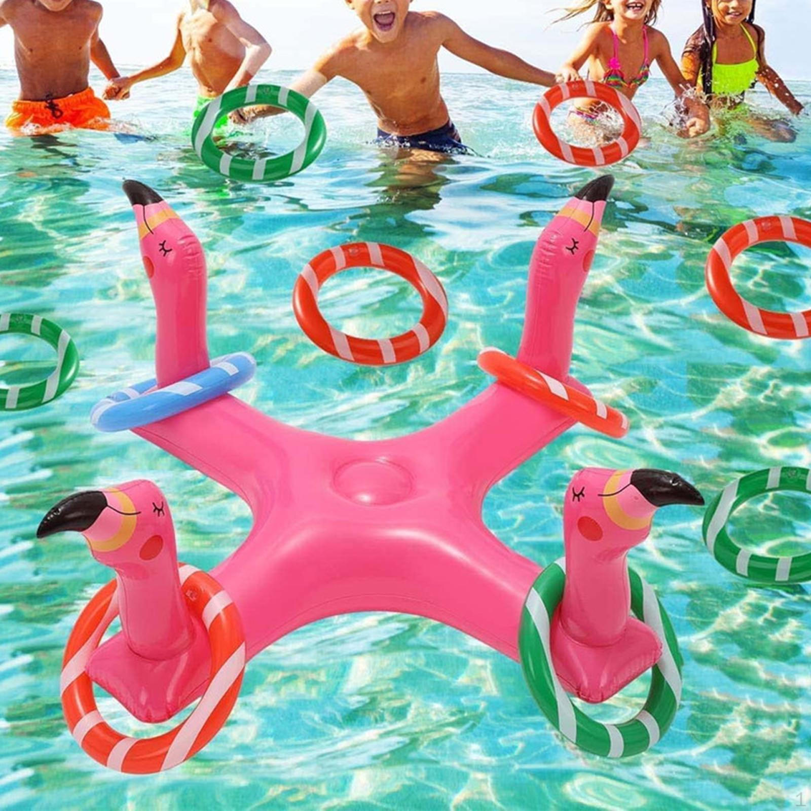 

Плавучая игра с кольцами для бассейнов, Надувная водная игрушка, Летнее веселье Flamingo