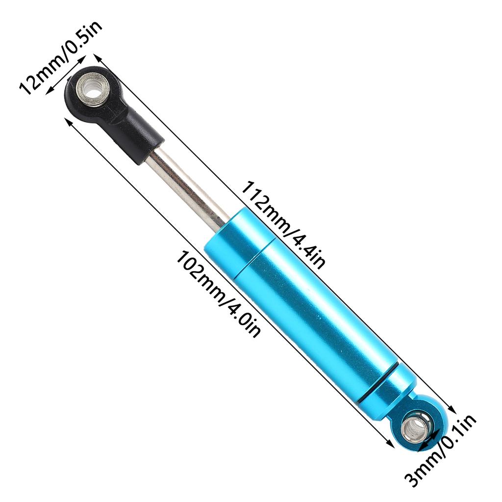 2pcs Aluminium Alloy Internal Spring Shock Absorber 82mm for TRX4 SCX10 D90 1/10 RC Car