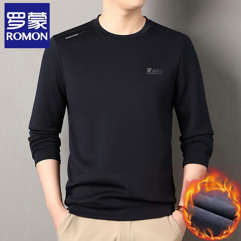 ROMON Men's Crew Neck Casual Tops