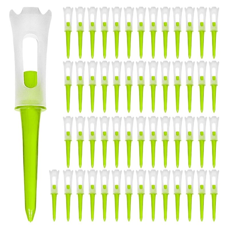 50Pcs/pack Golfs Tees Golfs Plastic Tees Golfs Base Support Tees Golfs Tees Driver Training Accessory Golfs Holder Set