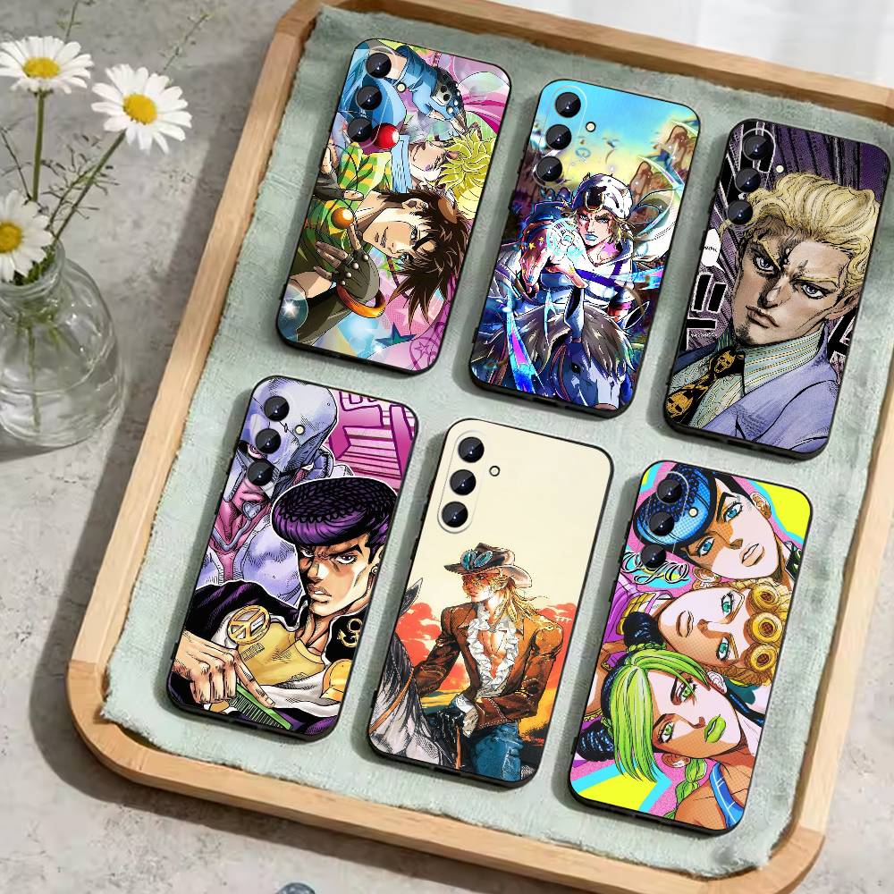 K-Anime Jojos Bizarres Adventures Phone Case For Samsung Galaxy A73,A72,A71,A70,A52,A51 Others Soft Black Cover