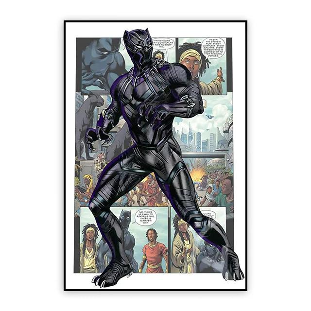 Marvel Movie Poster Spiderman Canvas Painting Iron Man Hulk Wall Art Print Kids Room Decoration Modern Home Decor Gift