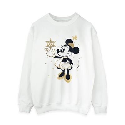 Womens/Ladies Minnie Mouse Snowflake Sweatshirt