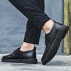 Men's Quality Leather Shoes British Business Lace Up Fashion Black Split Leather Shoes Men Moccasin