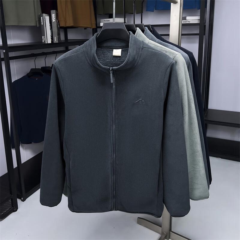 

Firstview Men s Winter Fleece-Lined Stand-Collar Zip-Up Hoodie L