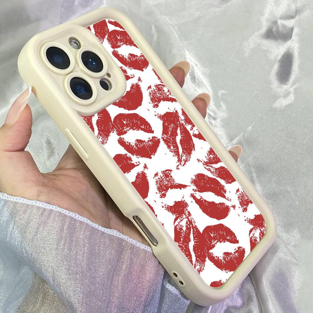 JT304 Kiss Mark for iPhone 17 16 15 14 13 Pro Max Samsung S26 S25 Ultra A17 A16 A07 A56 A13 A14 A15 A06 A05 Xiaomi 15T Redmi 15c Note 14 13 Soft Case