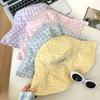 Floral Plaid Fisherman Hat Adjustable Sunscreen Hat Fashion Sunshade Hat  Summer