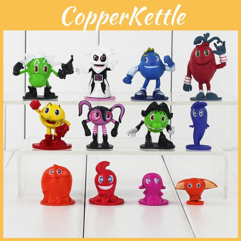 12 Pcs Pac-man And The Ghostly Adventures Action Figures Set Featuring Vibrant Colors