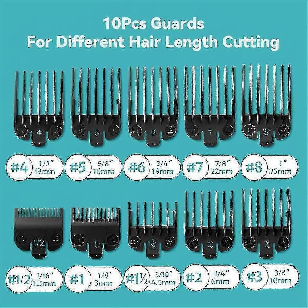 2025 10PCS Clipper Guards Set for Most Wahl Clippers and liss FX870 Clipper