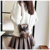 Women's Woolen Plaid Crossbody Mini Phone Bag - Lock Design 2025 Edition