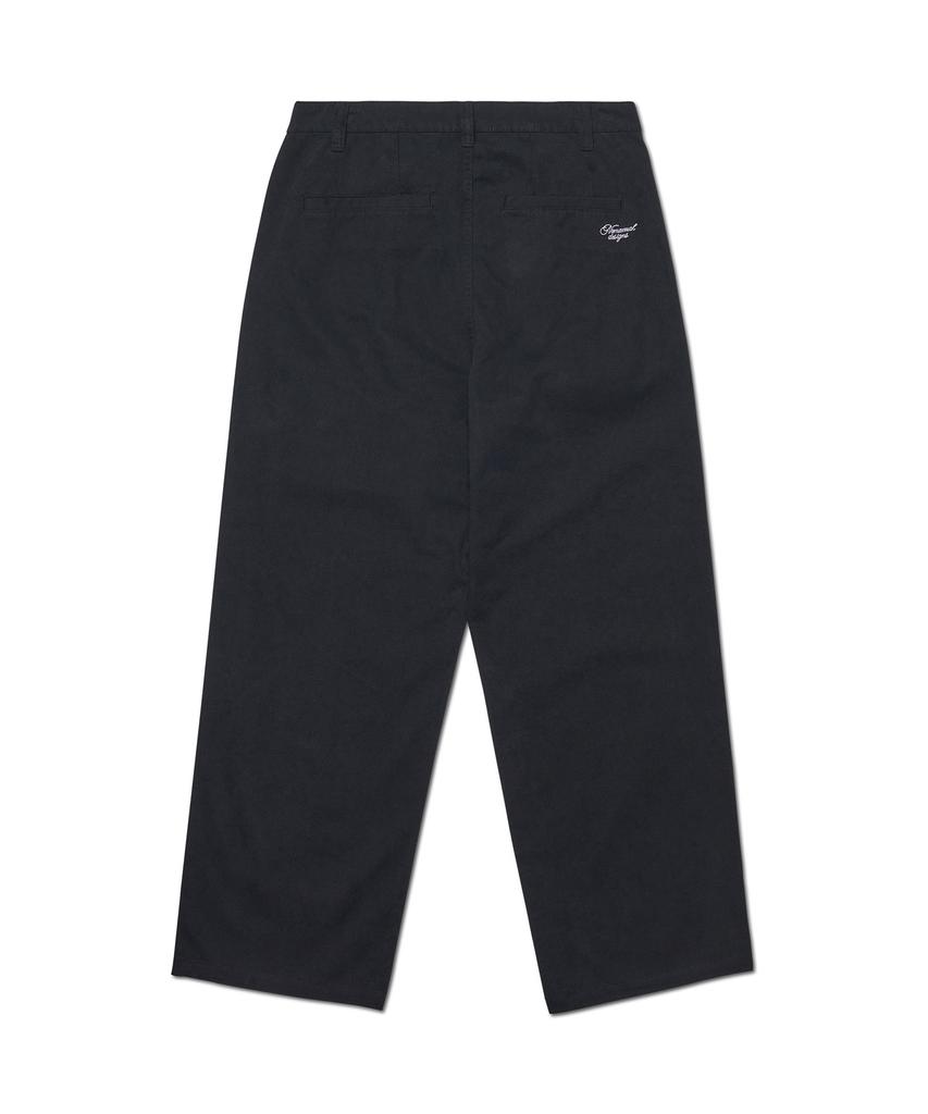 Nomaenyueol Loose Fit Two-Tuck Pants - Black