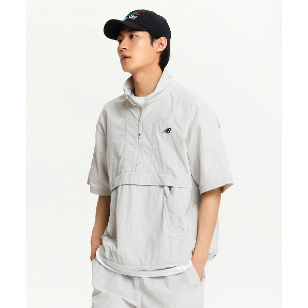 New Balance NBNAE21023 UNI ESS Heritage Short Sleeve Anorak L GRAY