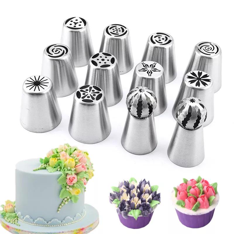 304 Stainless Steel Russian Piping Tips Set for Cookie and Dessert Baking