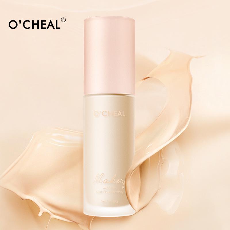 O'CHEAL Oil Control Foundation Set: Moisturizing Primer & Long-Lasting Barrier Cream